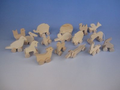 画像1: チェコ　おもちゃ　動物シリーズ　ウッドクラフト　サル