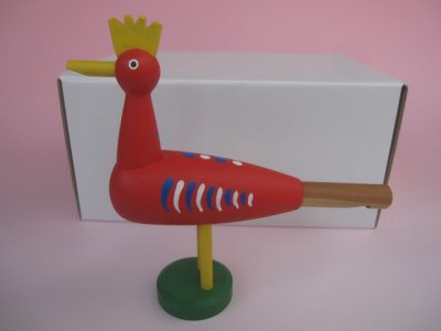 画像3: トリ　笛　 赤　チェコ　ウッドクラフト　手作り　おもちゃ　プレゼント　