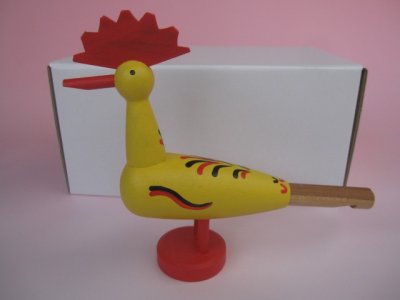画像3: トリ　笛　黄　チェコ　ウッドクラフト　手作り　おもちゃ　プレゼント