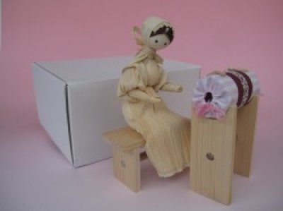 画像2: トウモロコシ人形　ボビンレース　チェコ　手作り　民芸